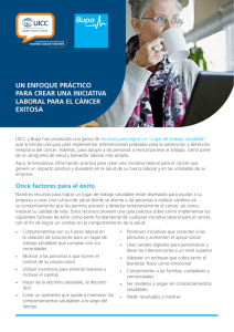 Un enfoque práctico para crear un iniciativa laboral para el cáncer exitosa – UICC Bupa (Español)