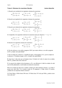 Tema 6. Sistemas de ecuaciones lineales  Autoevaluación