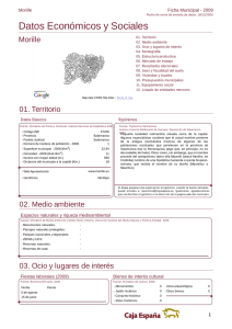 Datos Económicos y Sociales Morille Ficha Municipal - 2009