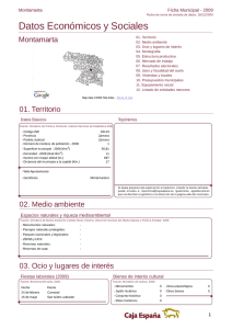 Datos Económicos y Sociales Montamarta Ficha Municipal - 2009
