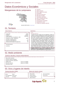 Datos Económicos y Sociales Manganeses de la Lampreana Ficha Municipal - 2009