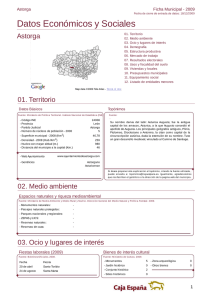 Datos Económicos y Sociales Astorga Ficha Municipal - 2009