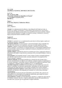 G.O. 23578 ASAMBLEA NACIONAL, REPUBLICA DE PANAMA Ley N° 41