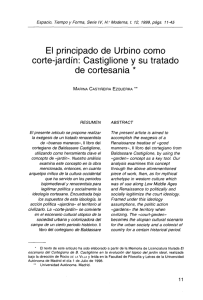 El principado de Urbino como corte-jardín: Castiglione y su tratado