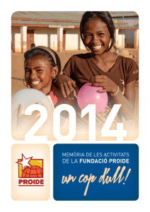 2014 un cop d’ull! fundació Proide MeMòria de les activitats