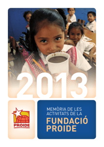2013 fundació Proide MeMòria de les