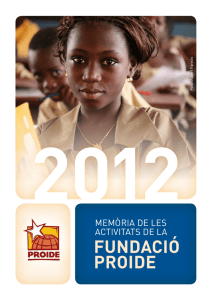 2012 fundació Proide MeMòriA de les