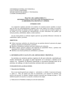 UNIVERSIDAD CENTRAL DE VENEZUELA FACULTAD DE AGRONOMIA DEPARTAMENTO DE QUIMICA Y TECNOLOGIA