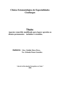 Título: Autores  Clínica Estomatológica de Especialidades