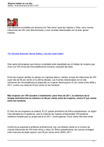 Los esfuerzos mundiales por alcanzar los &#34;tres ceros&#34; para las... infecciones de VIH, cero discriminación y cero muertes relacionadas con...