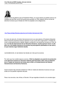 Queda un año de gobierno para el Presidente Piñera, en... medidas que permitan cerrar las brechas que persisten en Chile...