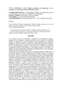 SURFACEN  y  SP-A:  Estudios  preclínicos ...  y Octavio Fernández Filiación: