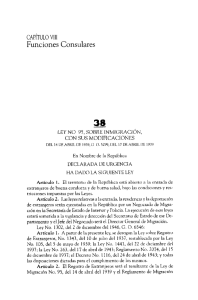 38 Funciones Consulares 1. CAPÍTULO VIII