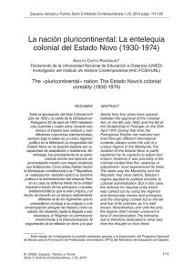 La nación pluricontinental: La entelequia colonial del Estado Novo (1930-1974) unreality (1930-1974)