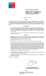 RESOLUCIÓN EXENTA Nº:7799/2015 APRUEBA  MONOGRAFÍA  DE  PROCESO  Y EXCLUYE  DEL 