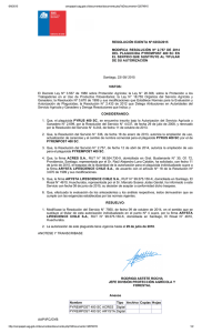 Modifica resolución nº 2.757 de 2014 del plaguicida Pyrempost 400 SC en el sentido que sustituye al titular de su autorización