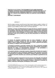 TEXTO DE LA LEY 9.739 DE 17 DE DICIEMBRE DE... LITERARIA Y ARTISTICA CON LAS MODIFICACIONES INTRODUCIDAS POR LA LEY