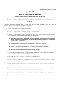 Ley Nº 18.467 INSTITUTO NACIONAL DE SEMILLAS