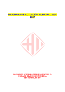 Programa de Actuación Municipal 2004-2007