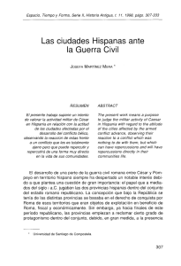 Las ciudades Hispanas ante la Guerra Civil