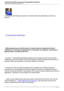 La presidenta de chile deja su cargo con un histórico índice... secreto?  