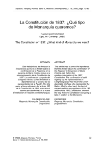 La Constitución de 1837: ¿Qué tipo de Monarquía queremos? P