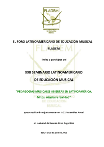 XXII Seminario Latinoamericano de Educación Musical 1ra Convocatoria