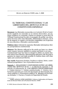 EL TRIBUNAL CONSTITUCIONAL Y LAS LIBERTADES DEL ARTÍCULO 20 DE LA