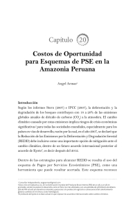 Costos de Oportunidad para Esquemas de PSE en la Amazonia Peruana