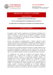 Programa "Angeli Custodes" de la Facultad de Derecho