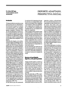 Perspectiva social del deporte adaptado