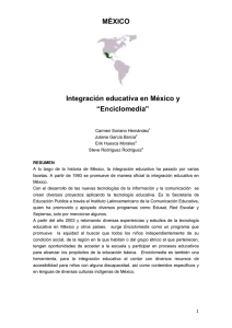Integración educativa en México y ¡Enciclomedia! 