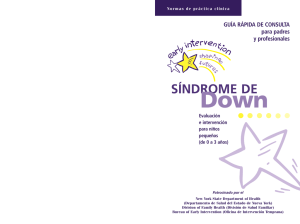 Síndrome de Down intervención de niños de 0 a 3 años