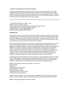 Sindrome de Asperger aspectos neurocognitivos