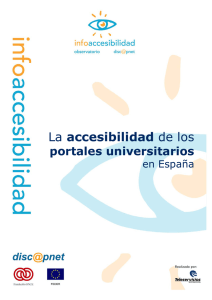 Accesibilidad de los portales universitarios en España 