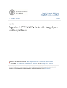 Ley 22.431 discapacidad Argentina de protección integral