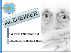 Enfermedad de Alzheimer y cuidados de enfermeria