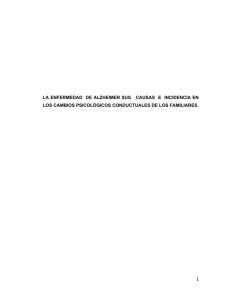 Alzheimer y cambios psicológicos de los familiares