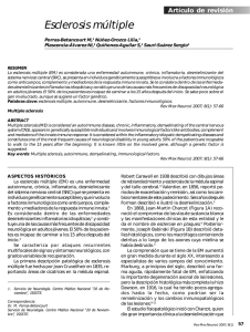 Esclerosis múltiple aspectos históricos síntomas y tratamiento