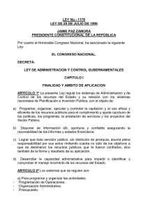 LEY No.- 1178 LEY DE 20 DE JULIO DE 1990