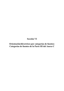 SECCIÓN VI: ORIENTACIÓN/DIRECTRICES POR CATEGORÍAS DE FUENTES: CATEGORÍAS DE FUENTES DE LA PARTE III DEL ANEXO C
