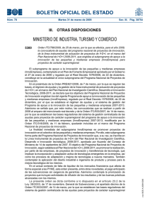 BOLETÍN OFICIAL DEL ESTADO MINISTERIO DE INDUSTRIA, TURISMO Y COMERCIO 5380