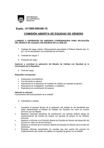 Expte.: 011900-000346-15 COMISIÓN ABIERTA DE EQUIDAD DE GÉNERO