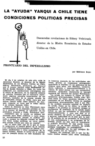 La "ayuda" yanqui a Chile tiene condiciones políticas precisas