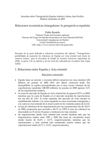 "Relaciones económicas triangulares: la perspectiva española"