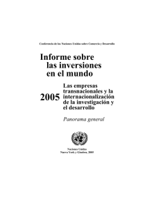 2005 Informe sobre las inversiones en el mundo