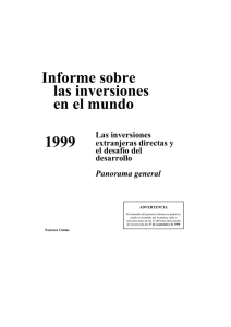 Informe sobre las inversiones en el mundo 1999