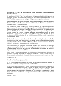 Real Decreto 1270/1997, de 24 de julio, por el que... Patentes y Marcas.