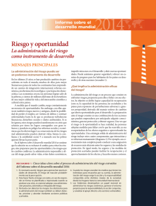 2014 Riesgo y oportunidad La administración del riesgo como instrumento de desarrollo