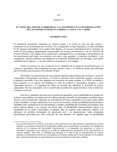 Capítulo VI. El papel del tipo de cambio real y la inversión en la diversificación de las exportaciones en América Latina y el Caribe (pdf 110 Kb.)